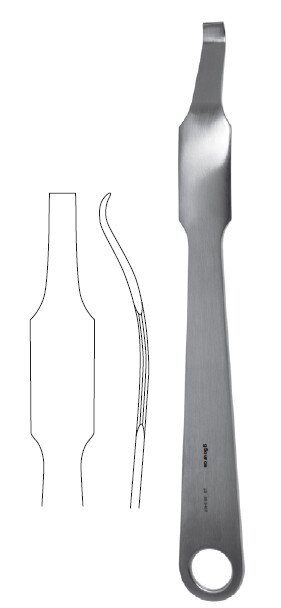 Hohmann Retr 10" x 25mm straight end 1 hole