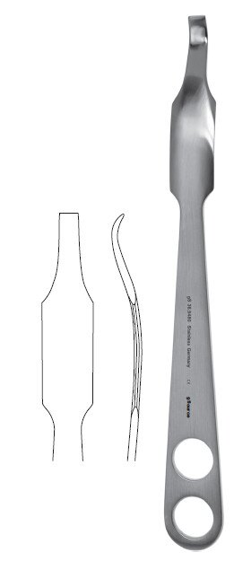 Hohmann Retr 10" x 22mm straight end 2 holes