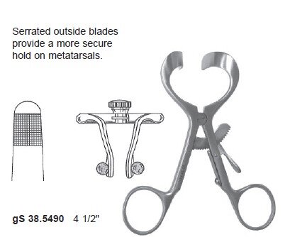 Metatarsal Retr 4 1/2" with serrated blades