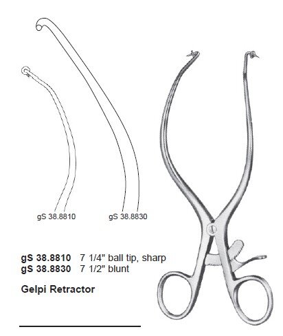 Gelpi Retractor 7 1/2" blunt