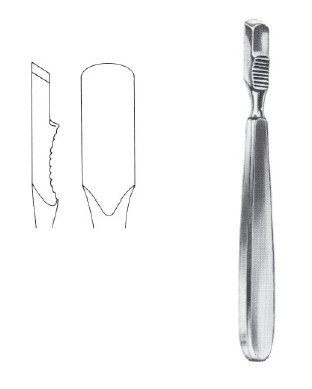 Farabeuf Rasp 6" str convex edge
