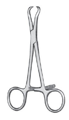 Bone Reduction Fcps 5" cvd 10mm serr w/pointed tips