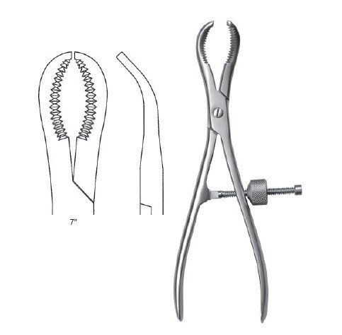 Bone Holding Fcps 7" with speedlock
