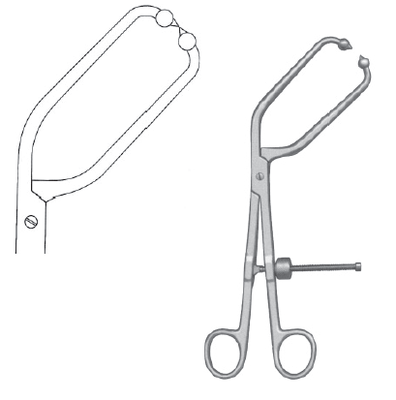 Pelvic Reduction Fcps 9 1/2" ang long ball tips