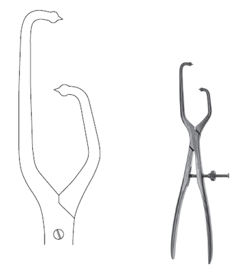 Pelvic Reduction Fcps 16" asymmetric ball tips