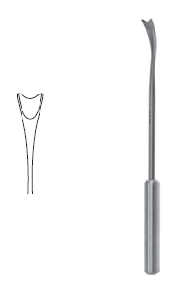 Downing Cartilage Knife 10" concave edge with guards