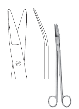 Mueller Capsule Scissors 9 1/2" angular blades