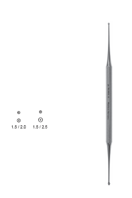 Curette Excavator 5 1/2" DE hole 1.5x2.0mm