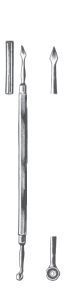 Walton Comedone Extr 6 1/2" lancet w/cap fene cup