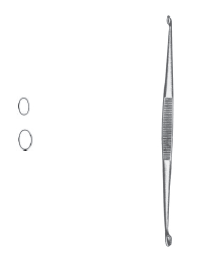 Williger Curette 5 1/2" 3 & 4mm oval