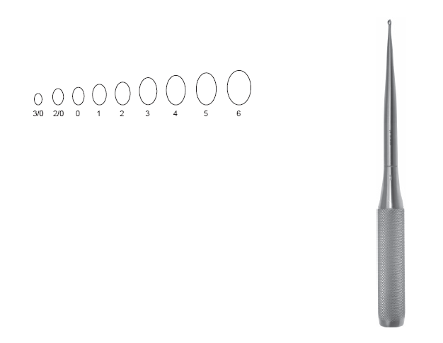 Spinal Fusion Curette 9" straight #0 knurled