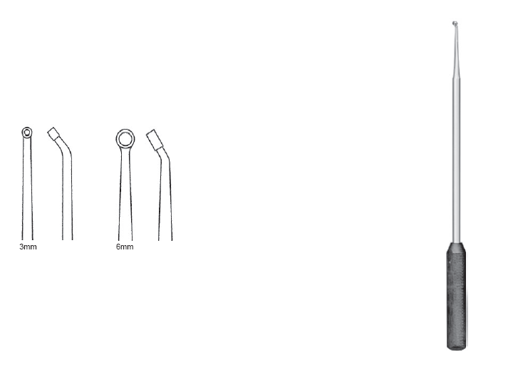 Cone Ring Curette 17" ang 3mm phen s/s
