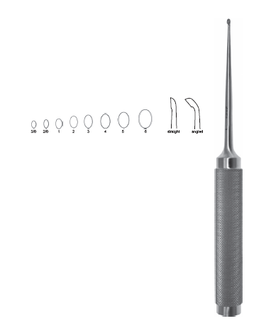 Cobb Curette 11" s/s light  straight #3/0
