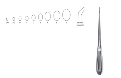 Epstein Curette 8" #0 reverse angle