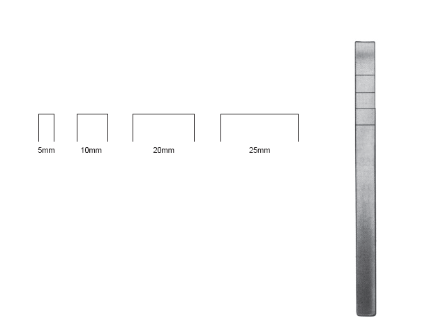Long Bevel Osteotome 7" cvd 10mm calibrated