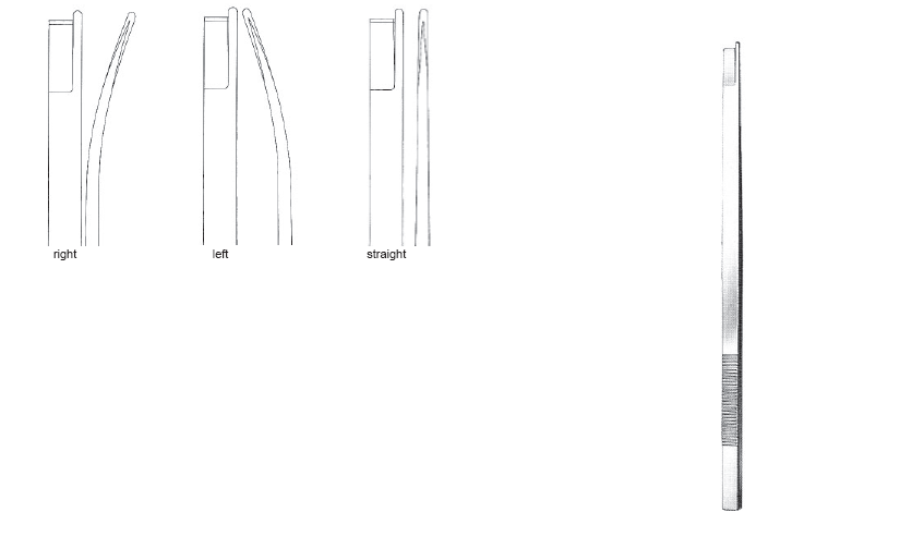 Anderson-Neivert Osteotome 8" 7mm curved left single guard