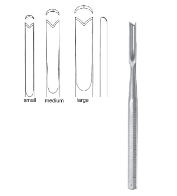 Hajek Septum Chisel 6" large "V" 8mm edge