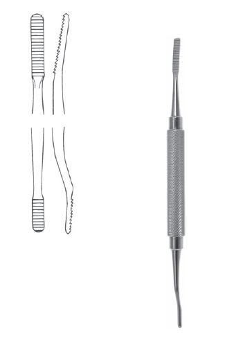 Bone Rasp #64 DE 7" 3mm/4mm slight ang