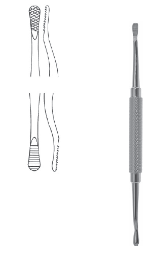 Bone File #12A DE 7" 5mm str plain/cross serr