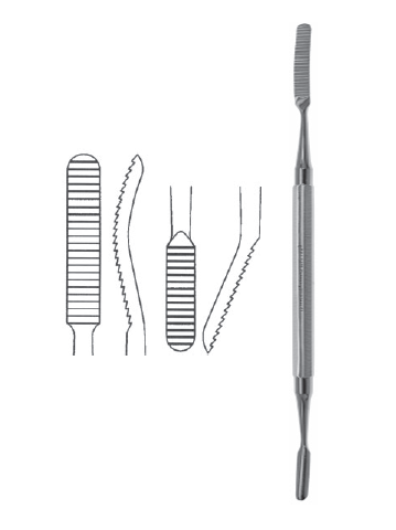 Bone File #45  DE 7 1/4" 5mm/6mm cvd up/ang up