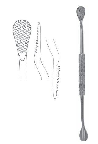 Bone Rasp DE 8 1/2" 13mm str fine/coarse serr