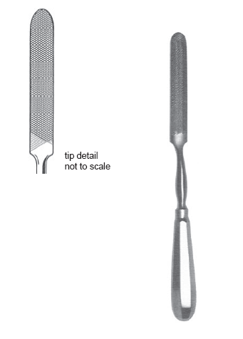 Bone File 9 1/2" 15mm fine serr bayonet hdl