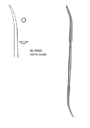 Putti Bone Rasp DE 12" round tapered