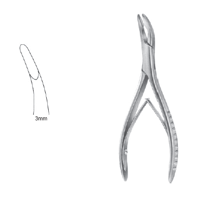 Dean Rongeur 5 3/4" slight curved 3mm SA