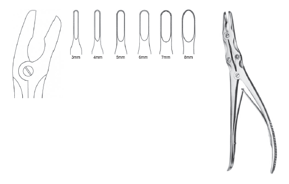 Leksell-Stille Rongeur 9 1/2" cvd 3mm DA
