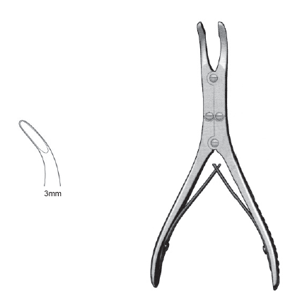Stille-Luer Rongeur 8 1/2" cvd 10mm DA