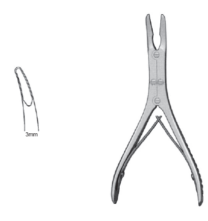 Kleinert-Kutz Rongeur 6" cvd 3mm DA