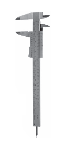 Caliper 8 1/2" stainless mm/inch up to 6"
