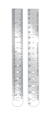 K-Wire Ruler and Pin Gauge