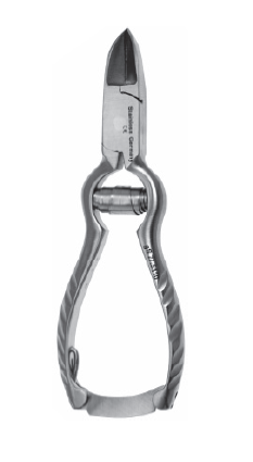 Nail Nipper 4 1/2", concave, barrel spring, locking clip, s/s