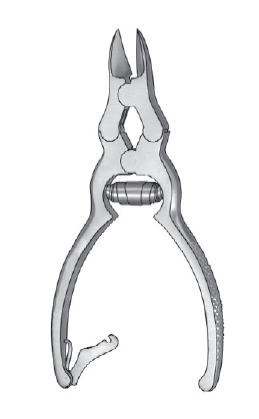 Mycotic Nail Nipper 6" concave, barrel spring