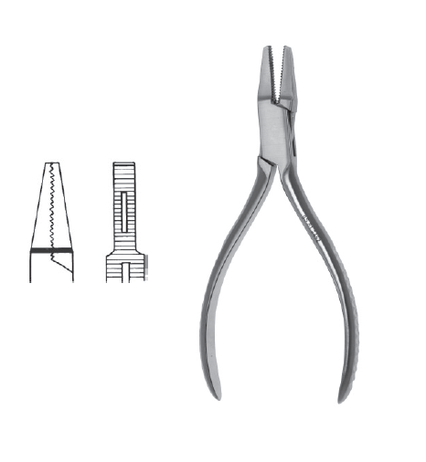 Flat Nose Pliers 5 1/2" serr jaw 5mm tip