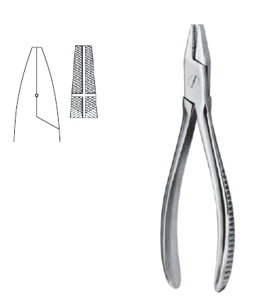 Flat Nose Pliers 7" w/end and side grooves