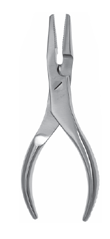 Flat Nose Pliers 6 1/2" w/cutter, max cap 17 gauge [1.5mm]
