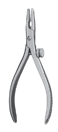 Pin Extraction Pliers 5" with 3mm excavating tip, screw lock