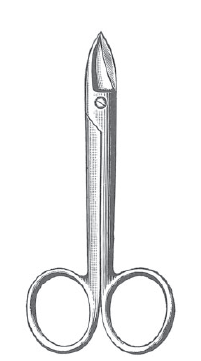 Wire Cutting Scissors 4 3/4" str serrated