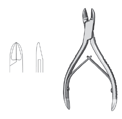 Wire Cutter 5" w/sprg, TC, max cap 0.7mm [.028"]