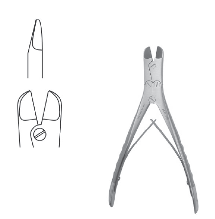 Wire Cutter DA 6 1/2", angled, TC, max cap 1.6mm [.062"]