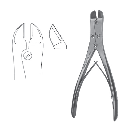 Angled Wire Cutter DA 9 1/2", TC, max cap 2.4mm [3/32"]