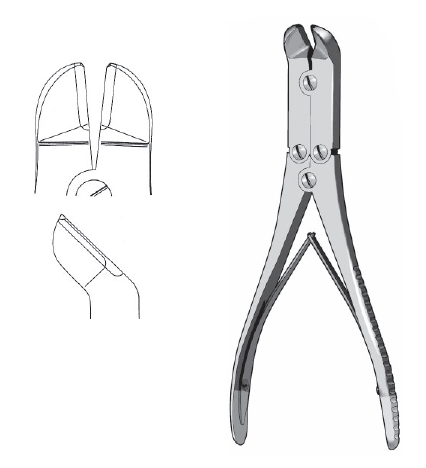 Wire Cutter DA 9", angled, TC, max cap 2.4mm [3/32"]