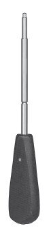 Screwdriver 10" hex 3.5mm with notch, plastic hdl, black