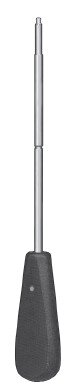 Screwdriver 12" hex 3.5mm with notch, plastic hdl, black