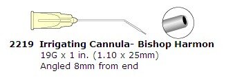Irrigating Cannula - Bishop Harmon 19G x 1 in (1.10 x 25mm) Bag of 100