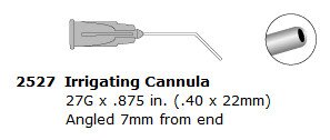 Irrigating Cannula - Angled 7mm 27G (.40mm) Package Quantity  10