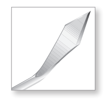 slit knive bevel-up sharpoint