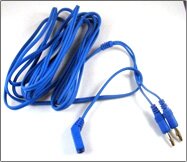 Bipolar cautery cord with 45º connector, reusable - autoclavable/10 per box